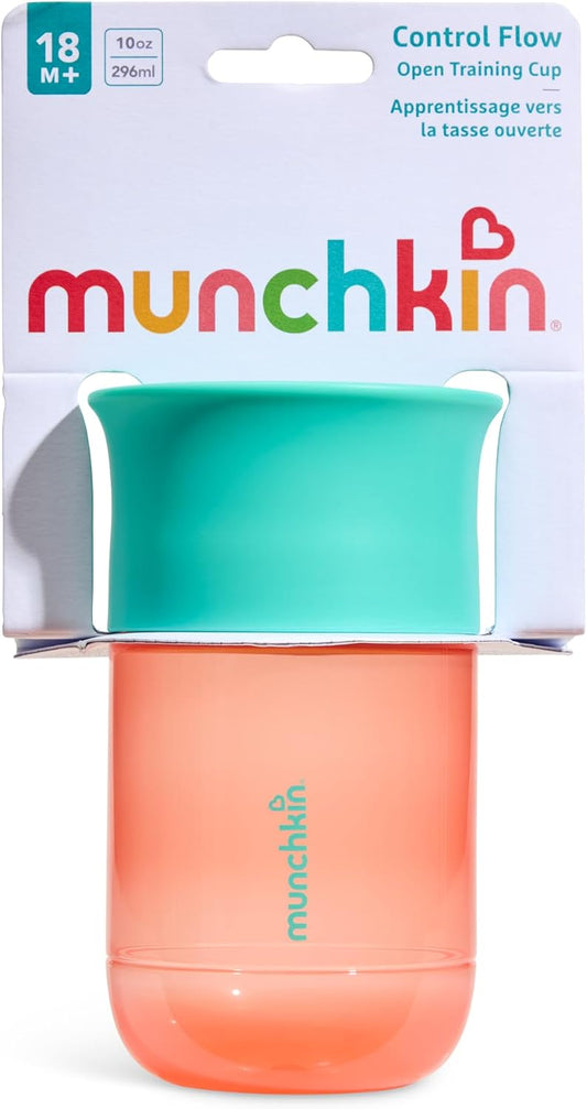 Munchkin Copo Aberto Control Flow | 18m+ | Copo 2 em 1 | 296 ml | Coral