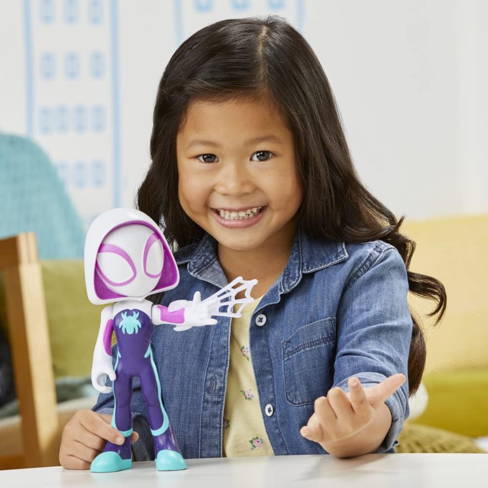 Homem-Aranha e seus amigos incríveis - Figura de ação gigante do Homem-Aranha Fantasma da Hasbro Marvel, brinquedo de super-herói para pré-escola, crianças a partir de 3 anos, multicolorida