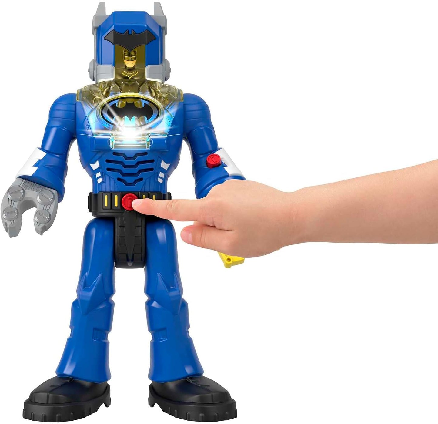 Imaginext DC Super Friends Batman Brinquedos Insider & Exo Suit Robô de 30 cm com Luzes e Sons mais Figura para Crianças a partir de 3 Anos, HGX98, Multicolorido, Médio