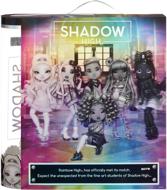 Rainbow High Shadow High Series - LUNA MADISON - Boneca Fashion em tons de cinza com lindo cabelo, dois looks de grife e acessórios - Colecionável - Para crianças a partir de 6 anos
