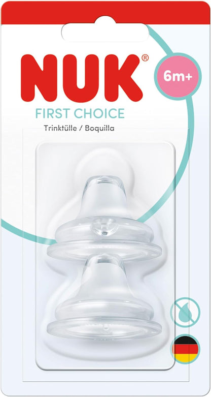 NUK Bico de Reposição para Copo de Aprendizado First Choice | Compatível com Mamadeiras de Aprendizado First Choice | Pacote com 2