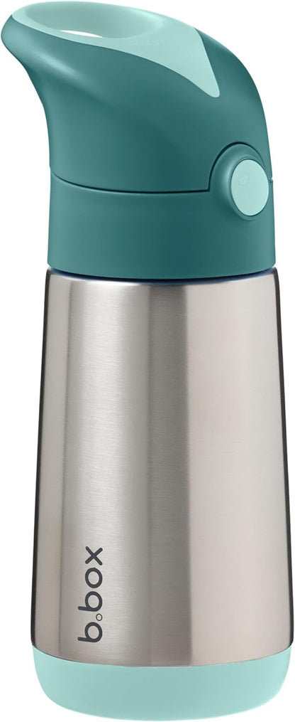 b.box Garrafa Térmica para Bebidas e Água | Aço Inoxidável com Isolamento Triplo | Mantém as Bebidas Geladas por até 8 horas e Quentes por até 6 horas | 350ml/12oz (Verde Esmeralda)