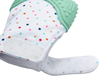 PandaEar Luvas de dentição para bebês - Pacote com 2 luvas para aliviar a dor, proteger e estimular a dentição de bebês a partir de 3 meses.