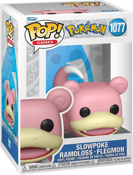 Funko Pop! Games: Pokémon - Slowpoke - Figura de vinil colecionável - Ideia para presente - Produtos oficiais - Brinquedos para crianças e adultos - Fãs de videogames - Figura modelo para colecionadores e exposição