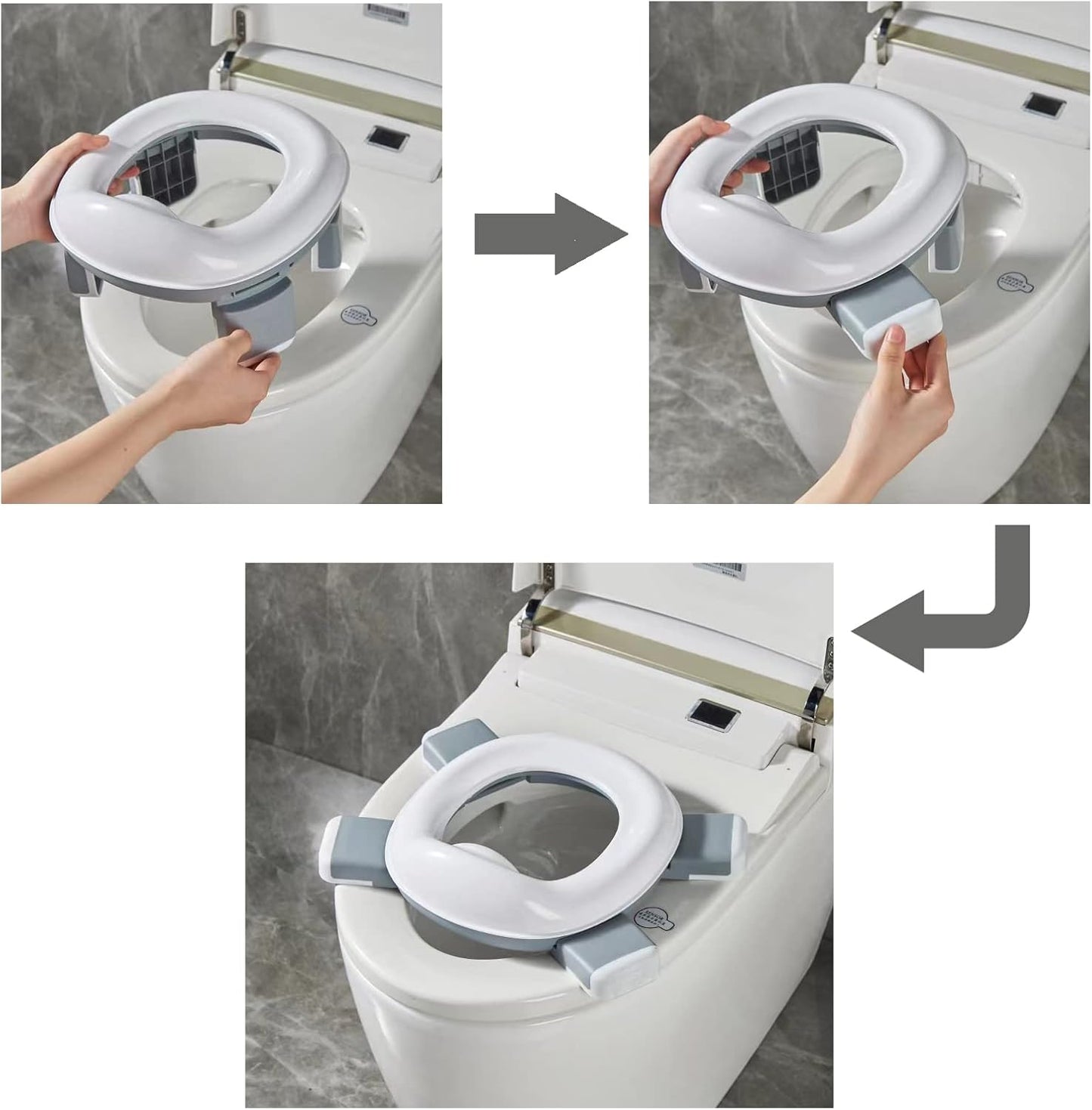 PandaEar Penico portátil para bebês e crianças pequenas, assento sanitário dobrável para treinamento de desfralde com bolsa de viagem e bolsa de armazenamento, penico portátil para viagens, para meninos e meninas,