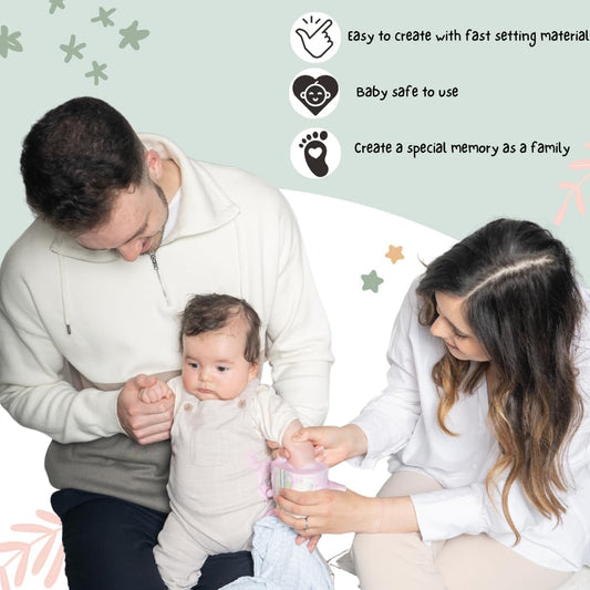 Generic  Kit 3D de pegadas e mãos de bebês, lembranças de recém-nascidos para meninos e meninas, presentes para meninas e meninos, presentes personalizados para chá de bebê, decoração de berçário, presentes para novos pais, arte de parede de berçário