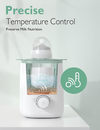 Momcozy Aquecedor de Mamadeiras para Leite Materno, Fórmula e Papinha, Aquecimento Rápido | Preservação Máxima de Nutrientes, Luz Noturna para Amamentação, Fácil de Usar com um Toque, Presente Essencial para Recém-nascidos e Mamães