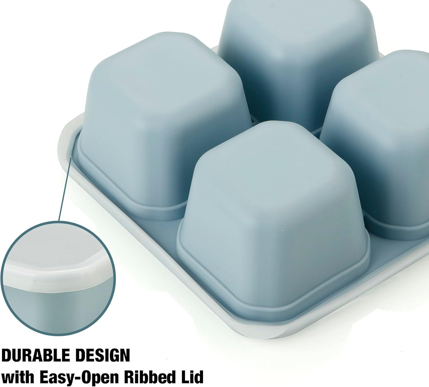 PandaEar Conjunto de 3 Lancheiras Bento, Caixas de Silicone com 4 Compartimentos para Lanches, Reutilizáveis e Divididas para Adultos, Crianças e Bebês, Ideais para Armazenar Alimentos na Escola, Trabalho e Viagens.
