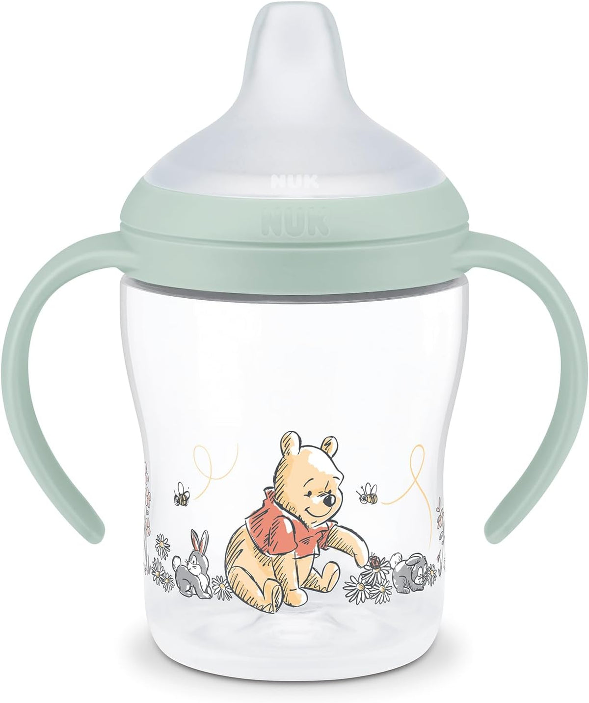 NUK Copo de Transição Perfect Match | 6+ meses | 150 ml | Copo com Bico Antivazamento | Alças Antiderrapantes | Ursinho Pooh | 1 unidade