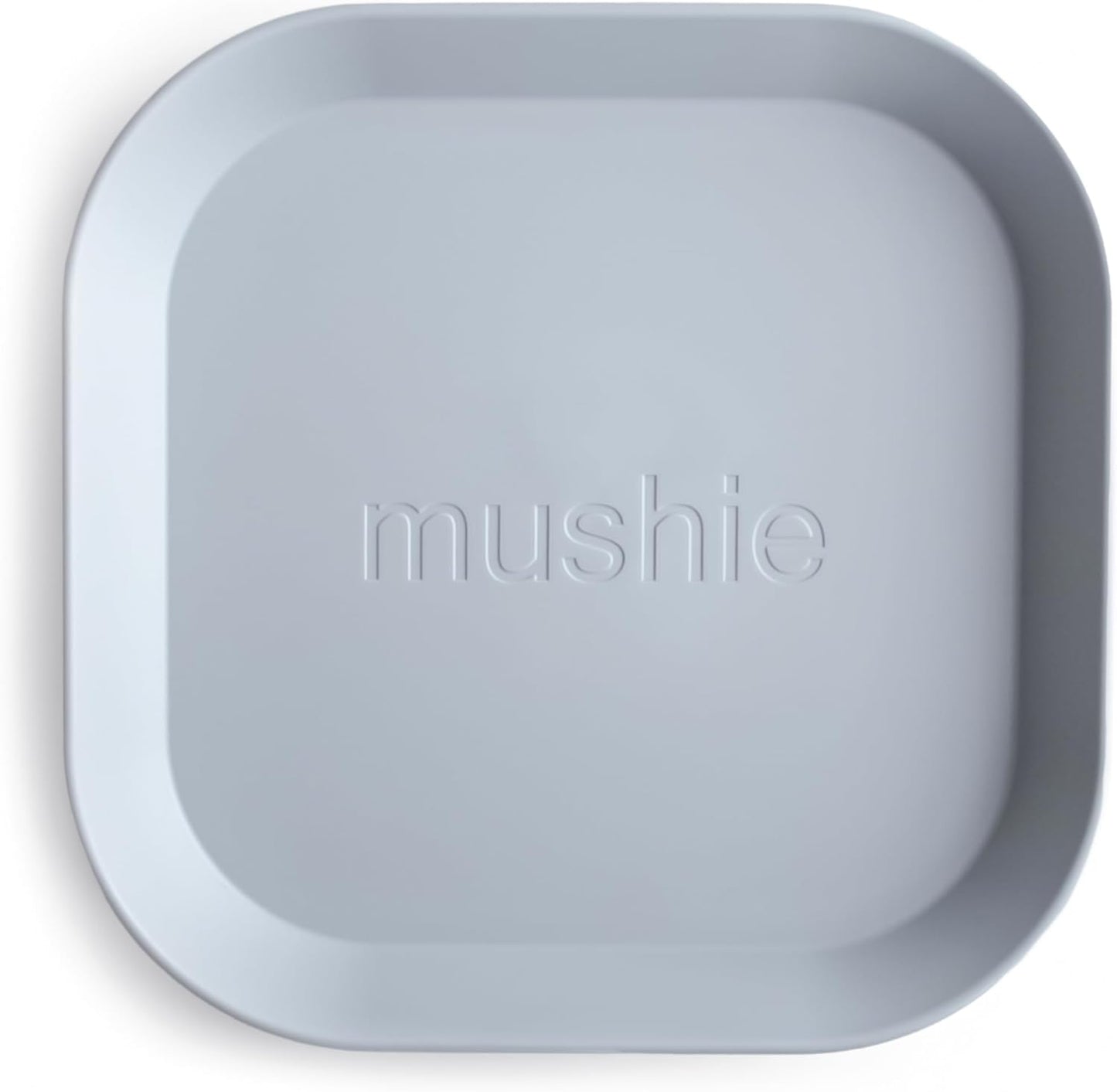Mushie Pratos para Crianças | Conjunto de 2 Peças | Reutilizáveis e Livres de BPA | Podem ser Lavados na Lava-louças e Usados no Micro-ondas | Fabricados na Dinamarca | Quadrados (Nuvem)