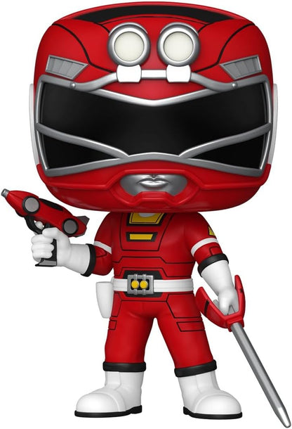 Funko Pop! TV: Power Rangers Turbo - Ranger Vermelho - Power Rangers TV - Figura de vinil colecionável - Ideia para presente - Produtos oficiais - Brinquedos para crianças e adultos - Fãs de TV - Figura modelo para colecionadores
