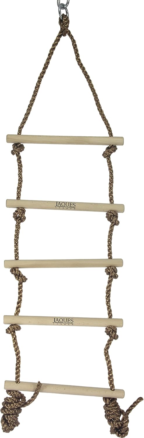 Jaques of London Escada de Corda | Equipamentos de Recreação Infantil para Atividades ao Ar Livre | Acessórios para Estruturas de Escalada | Escadas de Corda para Crianças | Estrutura de Escalada de Madeira | Desde 1795