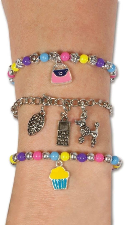 Galt Cute Charms - Kit para fazer colares e pulseiras com estojos criativos - Mais de 300 brinquedos Galt, charms fofos, kits de artesanato infantil, pacote com 2 brinquedos Galt, joias com charms