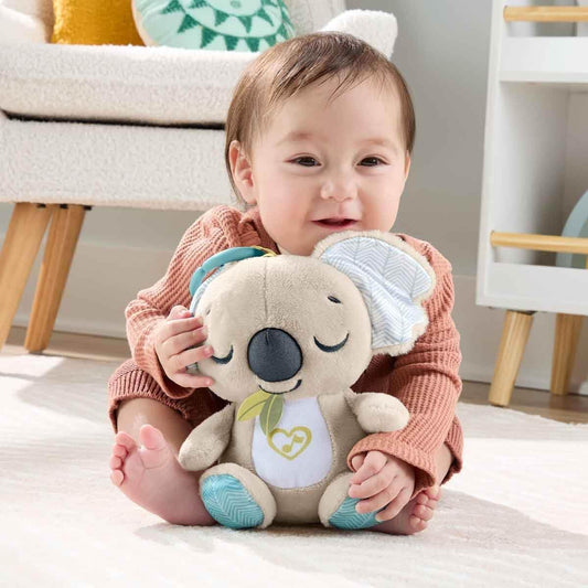 Brinquedo portátil para bebês Fisher-Price, Koala Calmante, com som, ruído branco e música, ideal para recém-nascidos a partir de 0 meses (JBD65)