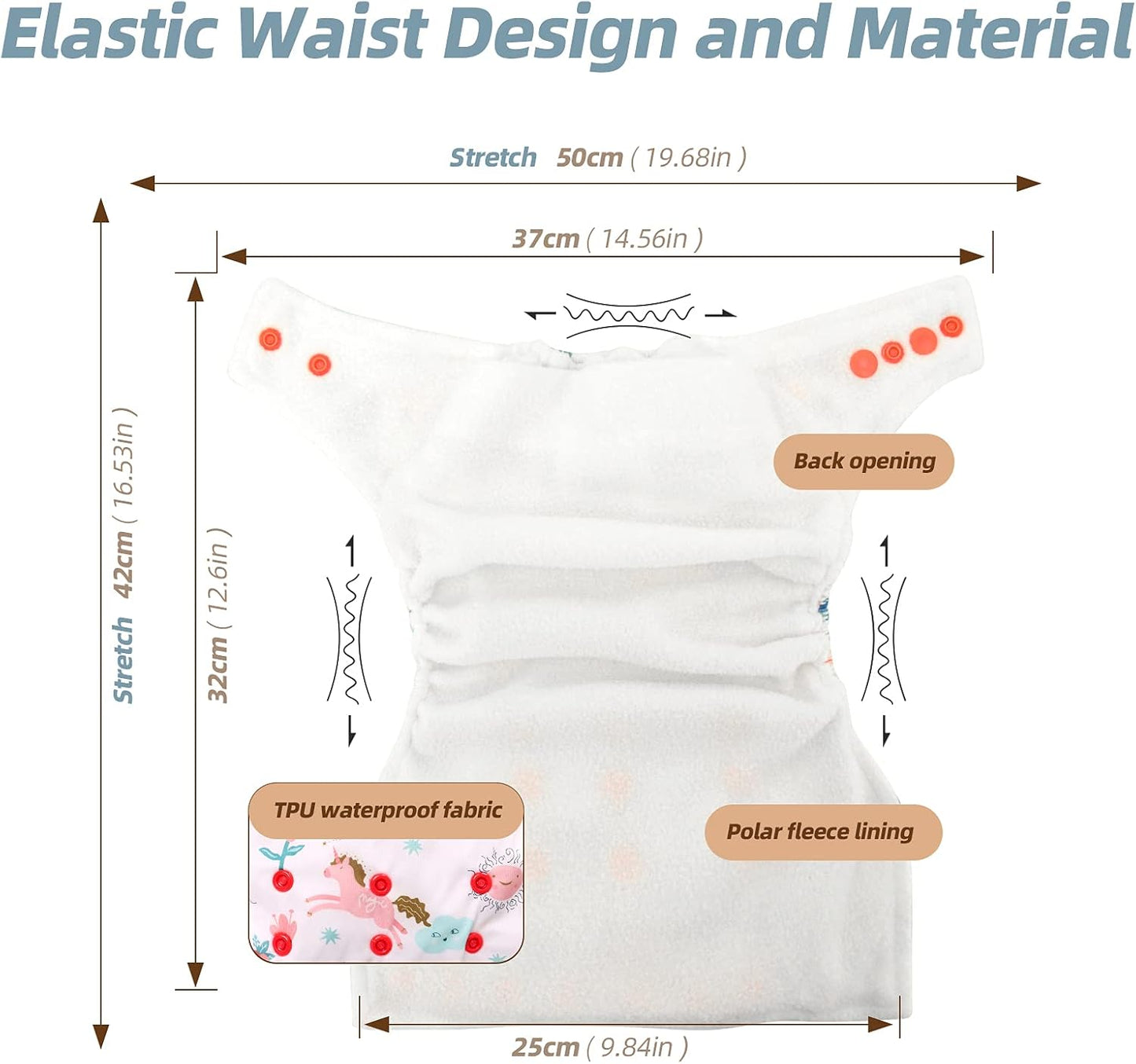 Miracle Baby Fraldas de pano para bebês Pacote com 10 fraldas reutilizáveis para recém-nascidos 5 fraldas de pano e 5 fraldas laváveis Fraldas de bolso superabsorventes ajustáveis para bebês