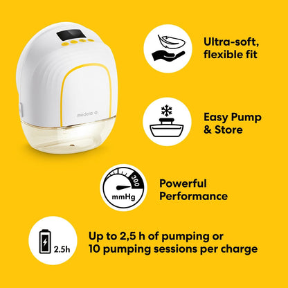 Bomba tira-leite individual vestível Medela Melody InBra, com uso sem as mãos – ajuste ultramacio, facilidade para extrair e armazenar, sistema tudo em um, desempenho potente, 2 modos e 9 níveis, funis de silicone, porta USB-C