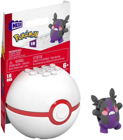 Mega Figura Articulada Montável Pokémon HNT87 Morpeko 5 cm + Pokébola