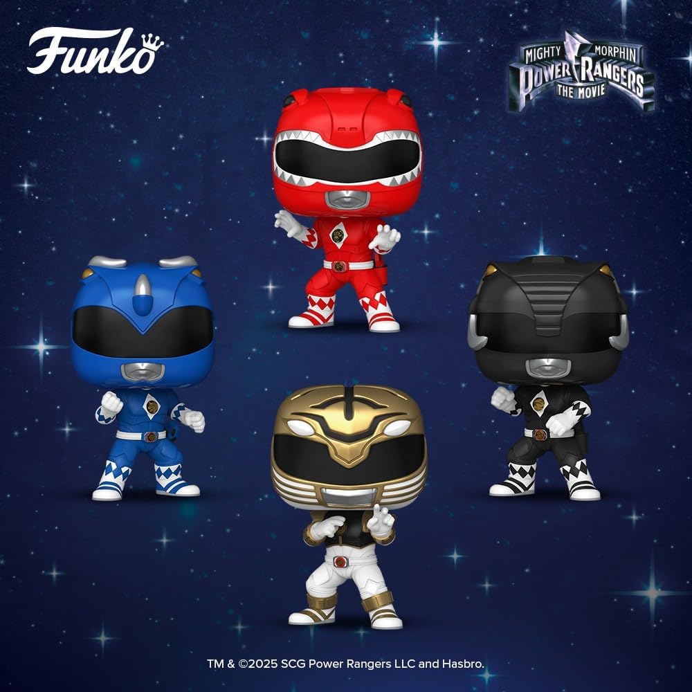 Funko Pop! Filmes: Mighty Morphin Power Rangers Filme - Ranger Negro - Figura de vinil colecionável - Ideia para presente - Produtos oficiais - Brinquedos para crianças e adultos - Fãs de cinema - Figura modelo para colecionadores