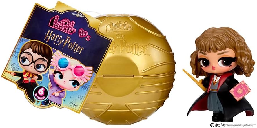 L.O.L. Surprise! Loves Harry Potter – Bonecas Colecionáveis, Bola Pomo de Ouro | Boneca Colecionável Harry Potter, 7 Surpresas, Bola Pomo de Ouro com Asas, Suporte para Boneca, 6 Personagens para Colecionar, Para Maiores de 4 Anos