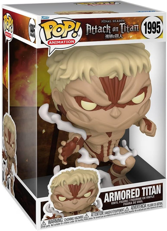 Funko Pop! Jumbo: Ataque dos Titãs - Titã Blindado - Figura de Vinil Colecionável - Ideia de Presente - Produto Oficial - Brinquedos para Crianças e Adultos - Fãs de Anime - Figura para Colecionadores e Exibição