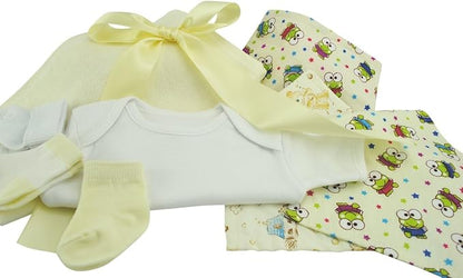 Conjunto de 4 caixas de cupcakes com meias para bebês