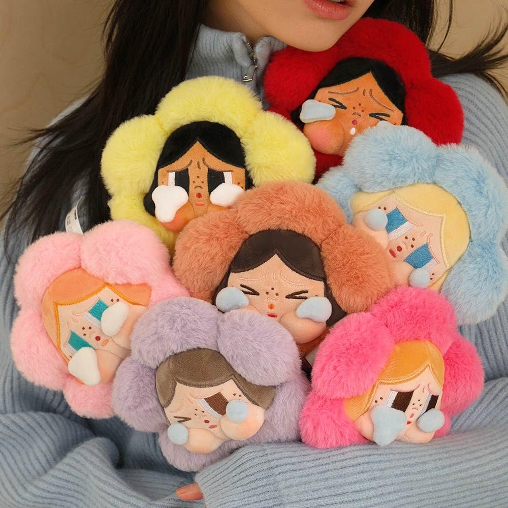 POP MART CRYBABY Sad Club Series - Flor de Pelúcia 6 Caixas Articuladas Personagem Design Premium presentes para mulheres Brinquedo Colecionável Favorito dos Fãs Figura de Ação de Brinquedo de Arte
