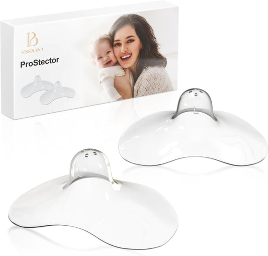 Protetores de mamilo Protetores de mamilo para contato com amamentação 16MM, protetores de mamilo para recém-nascidos amamentados, silicone para amamentação com dificuldades de trava ou mamilos planos ou invertidos (2 unidades)