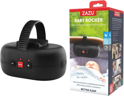ZAZU Robby Baby Rocker - Cadeira de balanço automática para carrinho de bebê, força ajustável, temporizador de 40 minutos, sensor de choro, bateria de longa duração, resistente à água, ajuste universal
