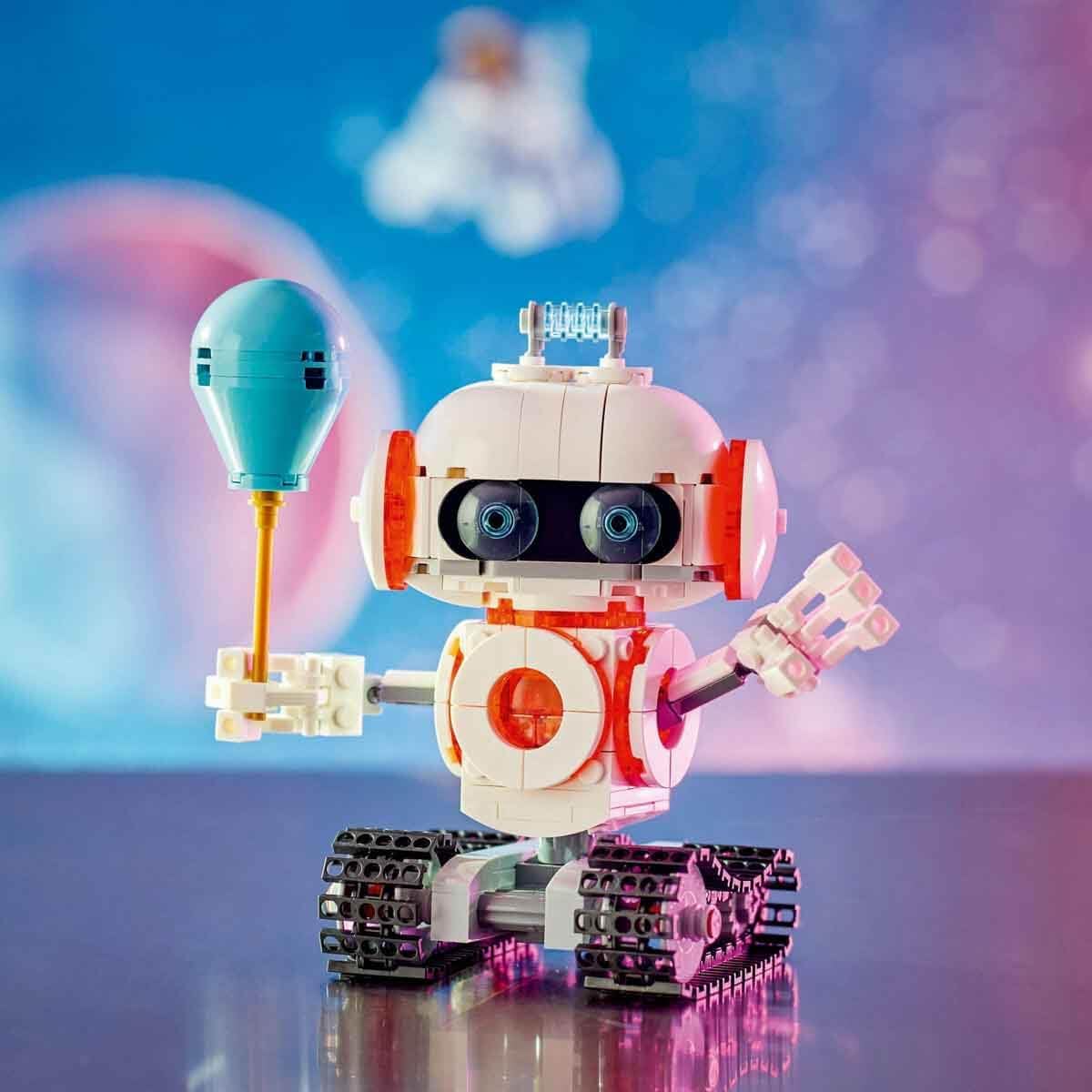 LEGO Brinquedo robô espacial Creator 3 em 1 - transforma-se em uma figura de cachorro ou modelo de foguete - Conjunto de construção para crianças - Ideia de presente com tema espacial para crianças, meninos e meninas com mais de 8 anos