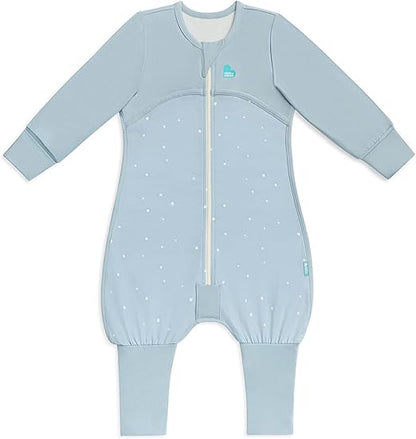 Love To Dream™ Macacão de dormir com pernas | Manga comprida, cobertor vestível leve | Edredom embutido | 1.0 Tog Ideal para primavera e verão (20–24°C) | Algodão lavável à máquina e zíper duplo