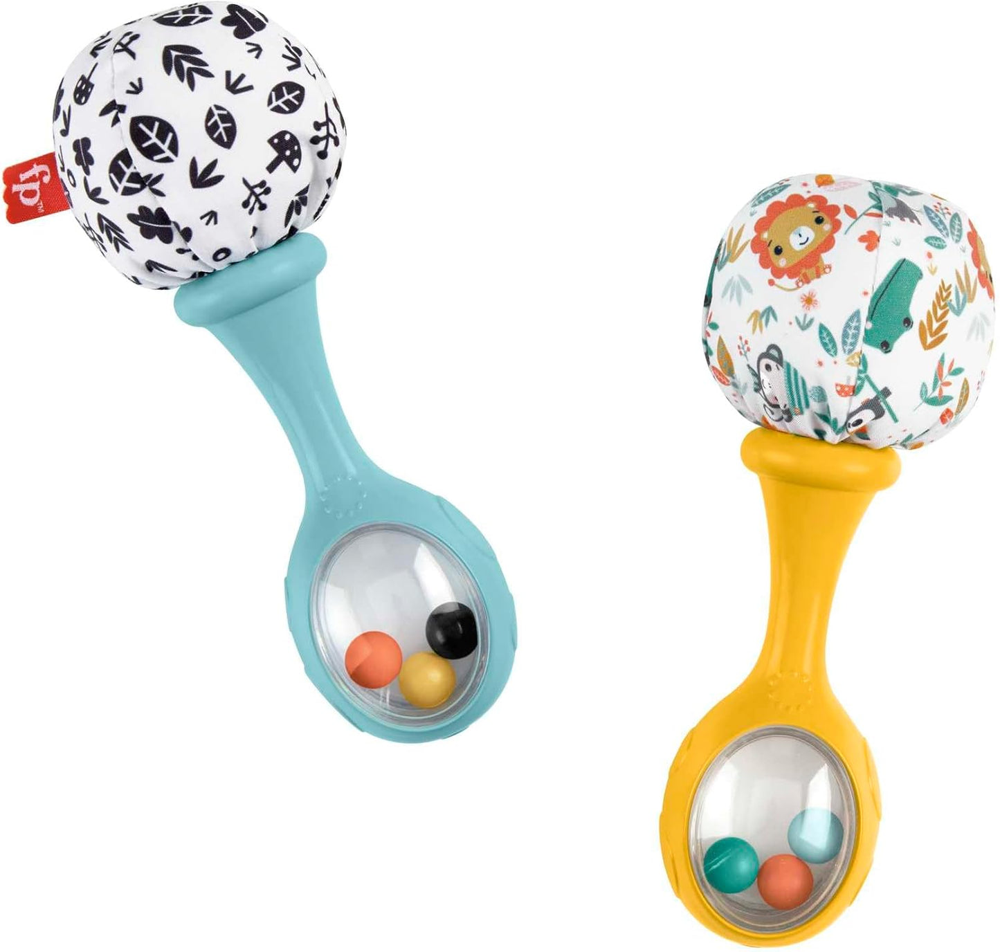 Chocalho e Maracas Fisher-Price Rattle 'n Rock - Brinquedo Sensorial para Bebês a partir de 3 Meses, HMF34