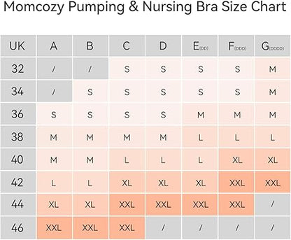 momcozy Sutiã de bombeamento mãos livres, suporte ajustável para bombas de mama e sutiã de amamentação