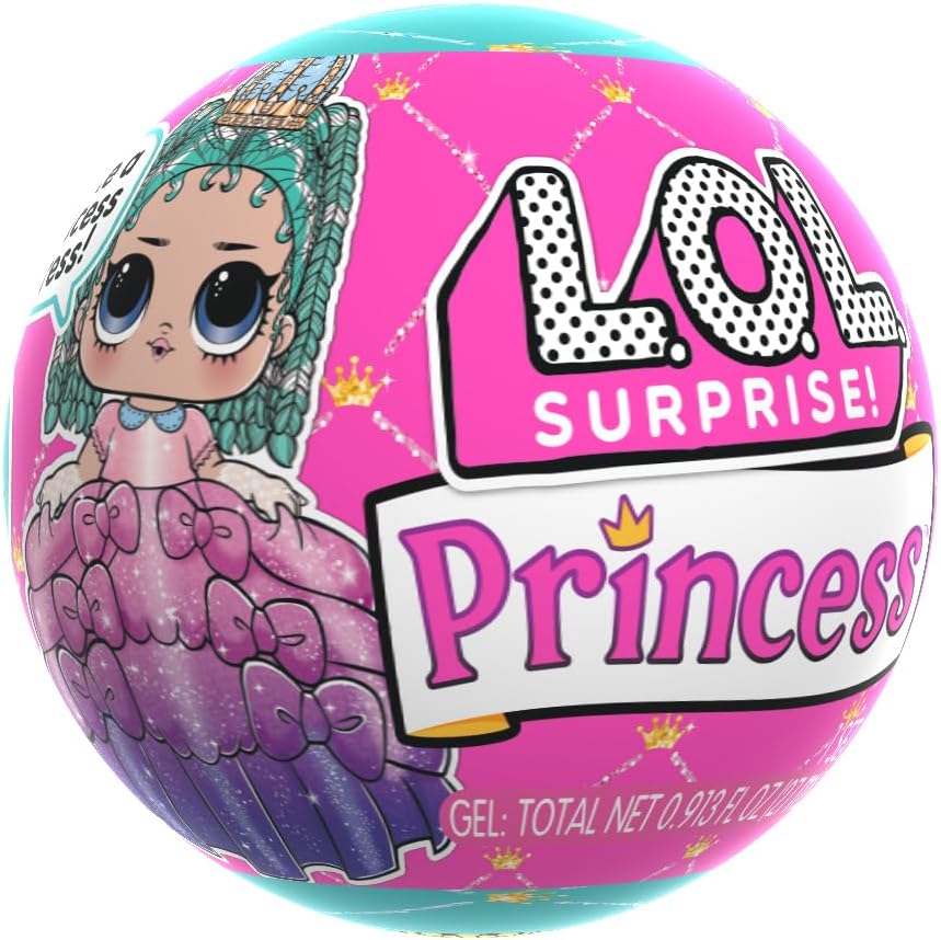 L.O.L. Surprise! Princesas Tots - Inclui 1 boneca, embalagem surpresa, vem com 2 cores para criar um vestido de princesa, colecione todas as 8 bonecas.