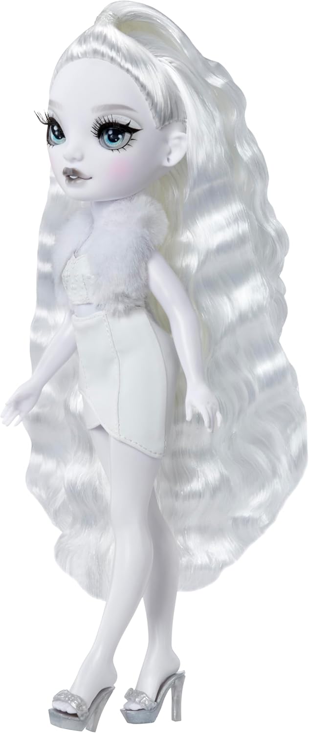 Boneca Fashion Natasha Zima da Rainbow High Shadow High - Tons de Cinza, 28cm, Cabelo e Roupa Brancos, Bolsa Estilosa, Presente Fofo para Crianças de 4 a 10 Anos