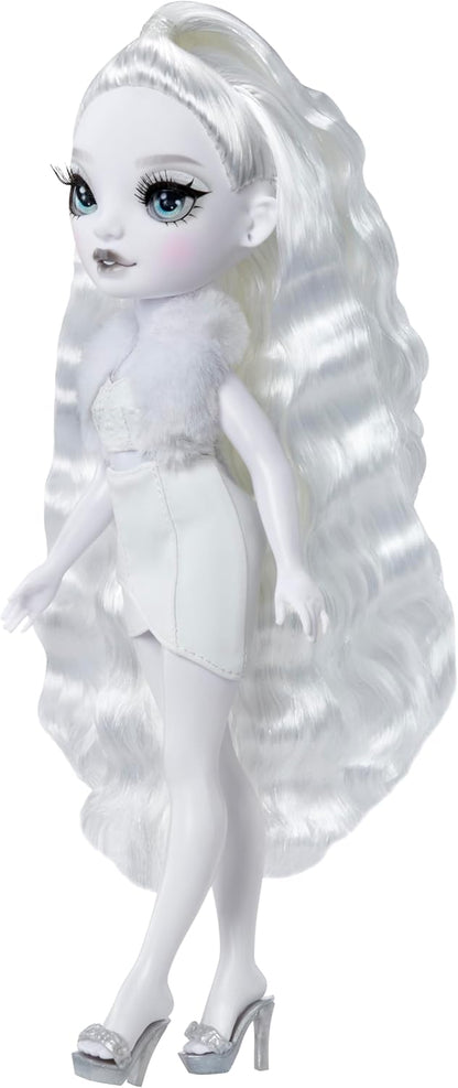 Boneca Fashion Natasha Zima da Rainbow High Shadow High - Tons de Cinza, 28cm, Cabelo e Roupa Brancos, Bolsa Estilosa, Presente Fofo para Crianças de 4 a 10 Anos