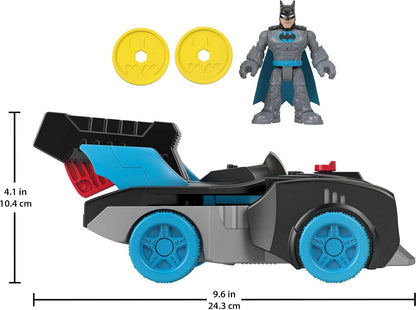 Fisher-Price Imaginext DC Super Friends Bat-Tech Batmóvel, veículo transformável de empurrar com figura do Batman que acende, para crianças de 3 a 8 anos - GWT24