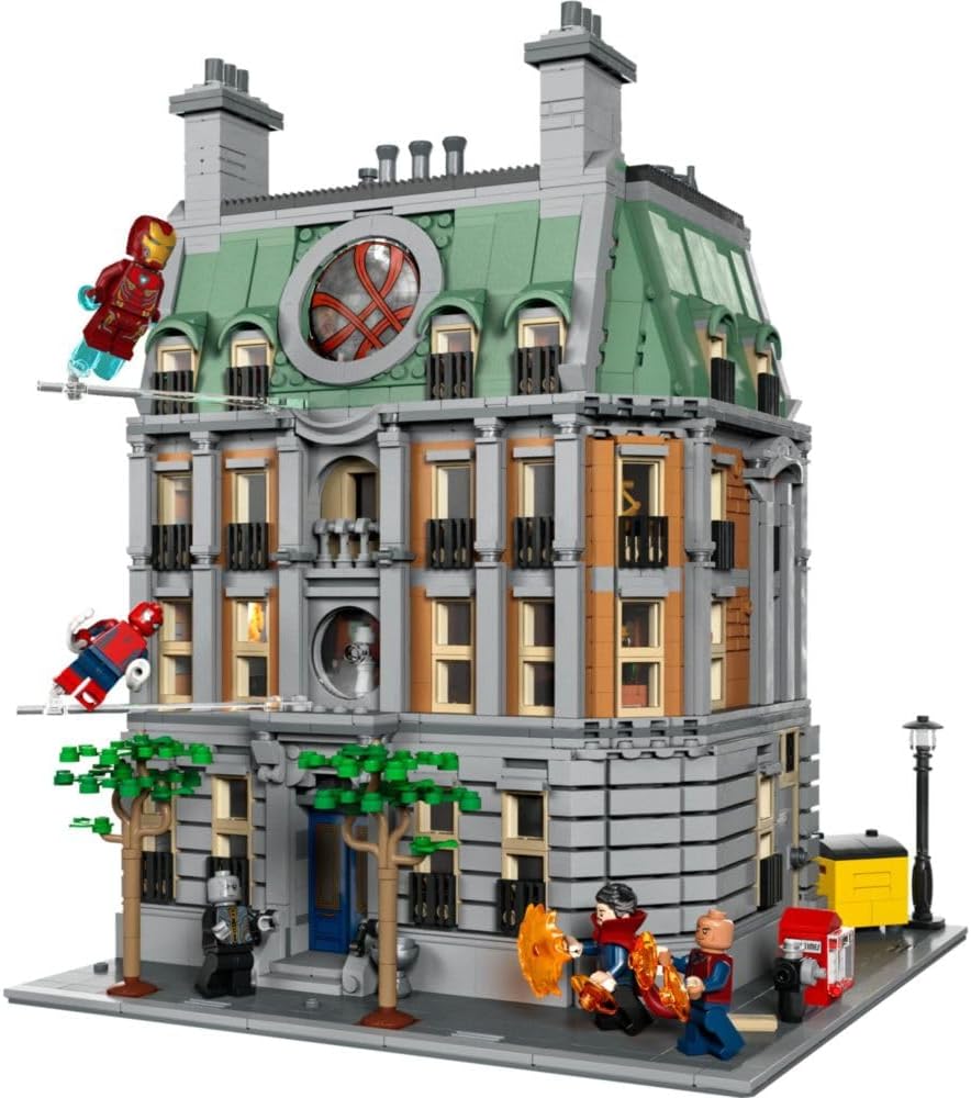LEGO 76218 Marvel Sanctum Sanctorum, conjunto de construção modular de 3 andares, kit de modelo para adultos construirem, com minifiguras de Doutor Estranho e Homem de Ferro, colecionável Avengers Infinity Saga