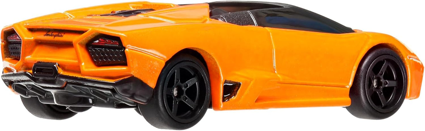 Hot Wheels Premium Car Culture Carrinho de Brinquedo Colecionável, Lamborghini Reventon Roadster em escala 1:64, modelo Die-Cast, Veículo Exótico e Invejável com Pneus Real Riders, HKC76