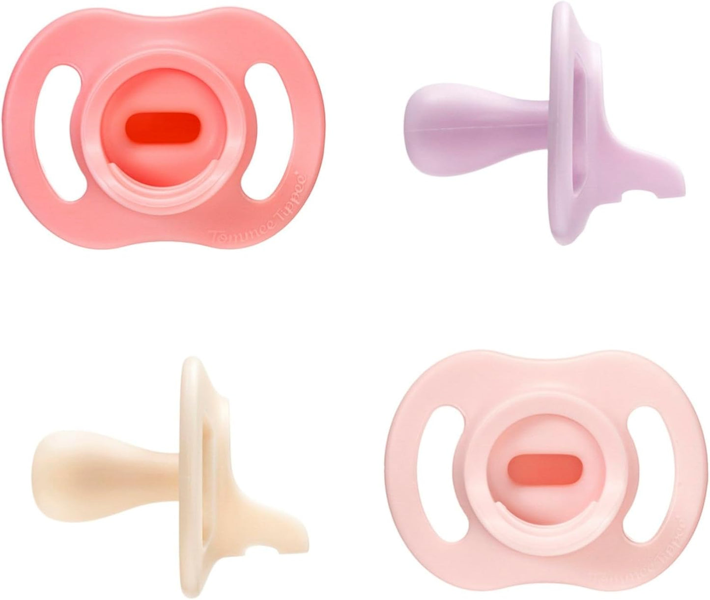 Tommee Tippee Chupeta Ultra-Light StayPut, 0-6 meses, pacote com 4 unidades, chupeta de silicone de peça única