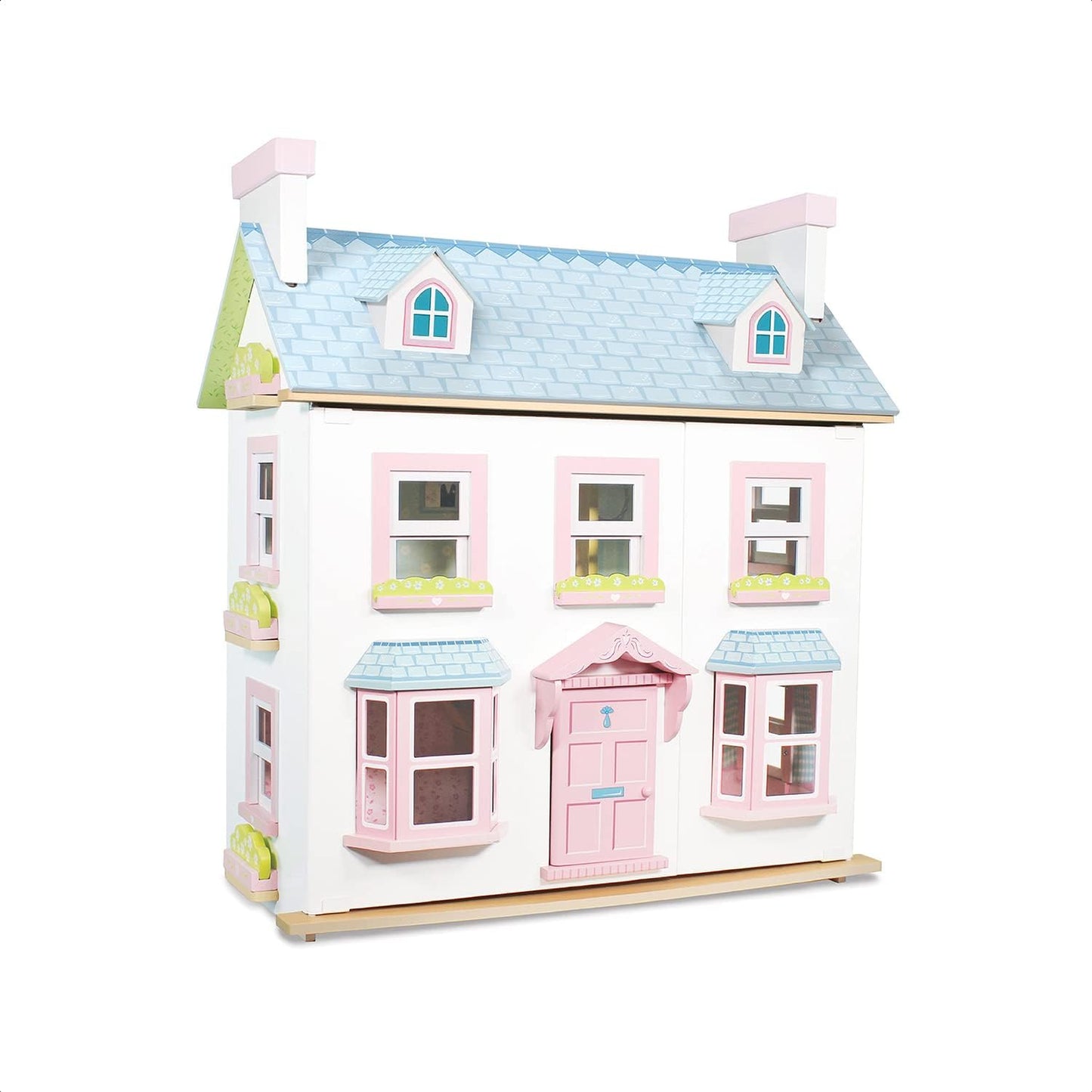 Le Toy Van- Casa de bonecas Mayberry Manor Grande casa de bonecas de madeira | Conjunto de jogos de casa de bonecas de madeira de 3 andares para meninas e meninos - adequado para maiores de 3 anos