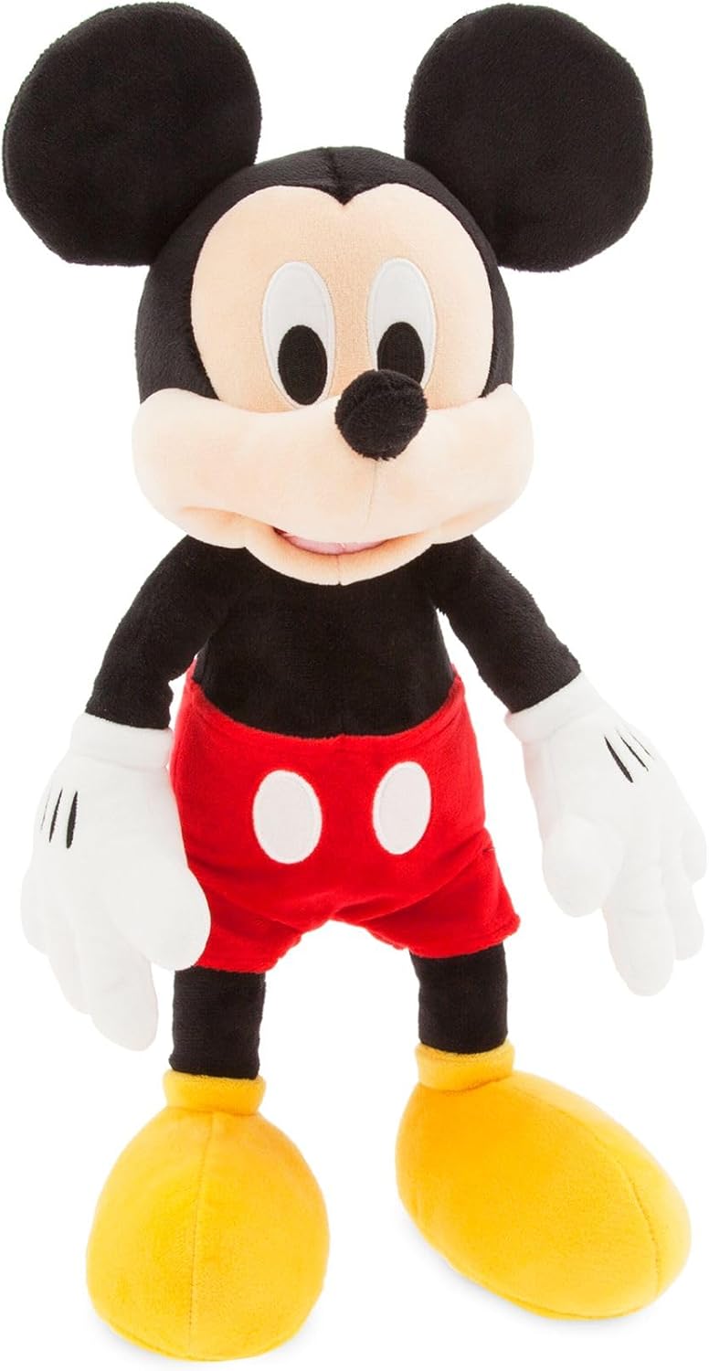 Disney Mickey Mouse de Pelúcia Tamanho Médio Oficial da Disney Store para Crianças, 45cm/17”, Personagem Macio com Acabamento Suave e Detalhes Bordados - Adequado para Crianças a partir de 0 anos