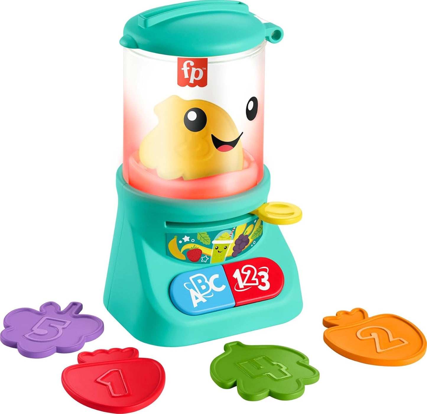 Brinquedo Fisher-Price Laugh & Learn para Bebês e Crianças Pequenas: Liquidificador de Brinquedo com Música e Luzes para Contar e Aprender Cores - Indicado para Crianças a partir de 9 Meses, HRP19