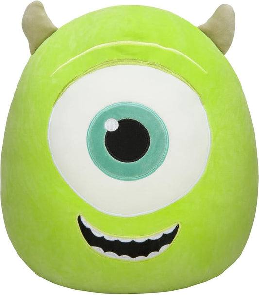 Squishmallows Pelúcia Mike Wazowski de 14 polegadas da Disney e Pixar - Adicione Mike Wazowski ao seu esquadrão, pelúcia grande de bicho de pelúcia ultramacio, pelúcia de brinquedo oficial Kelly