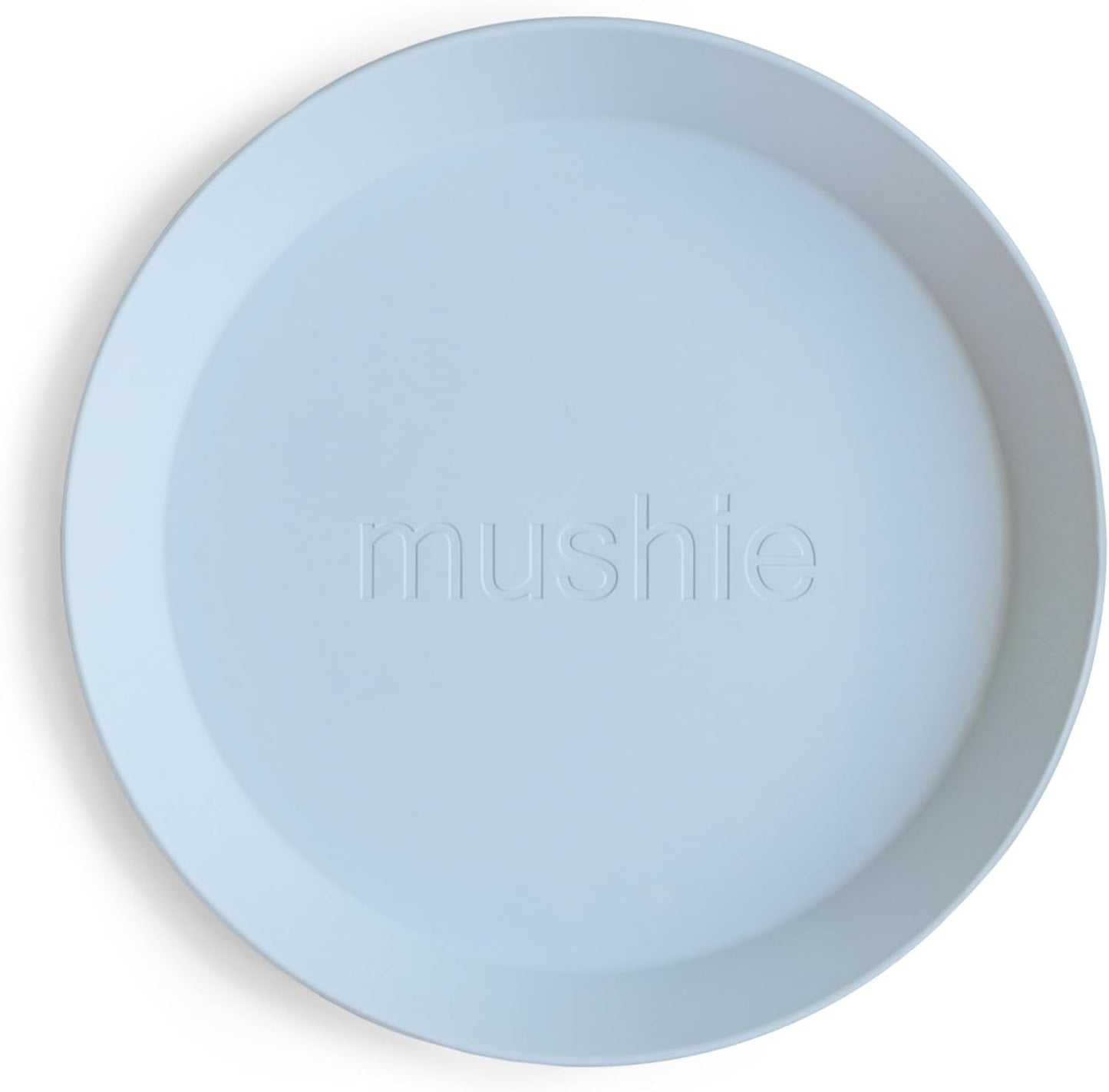 Mushie Pratos para Crianças | Conjunto de 2 Peças | Reutilizáveis, Livres de BPA | Podem ir à lava-louças e ao micro-ondas | Fabricados na Dinamarca | Redondos (Azul Claro)