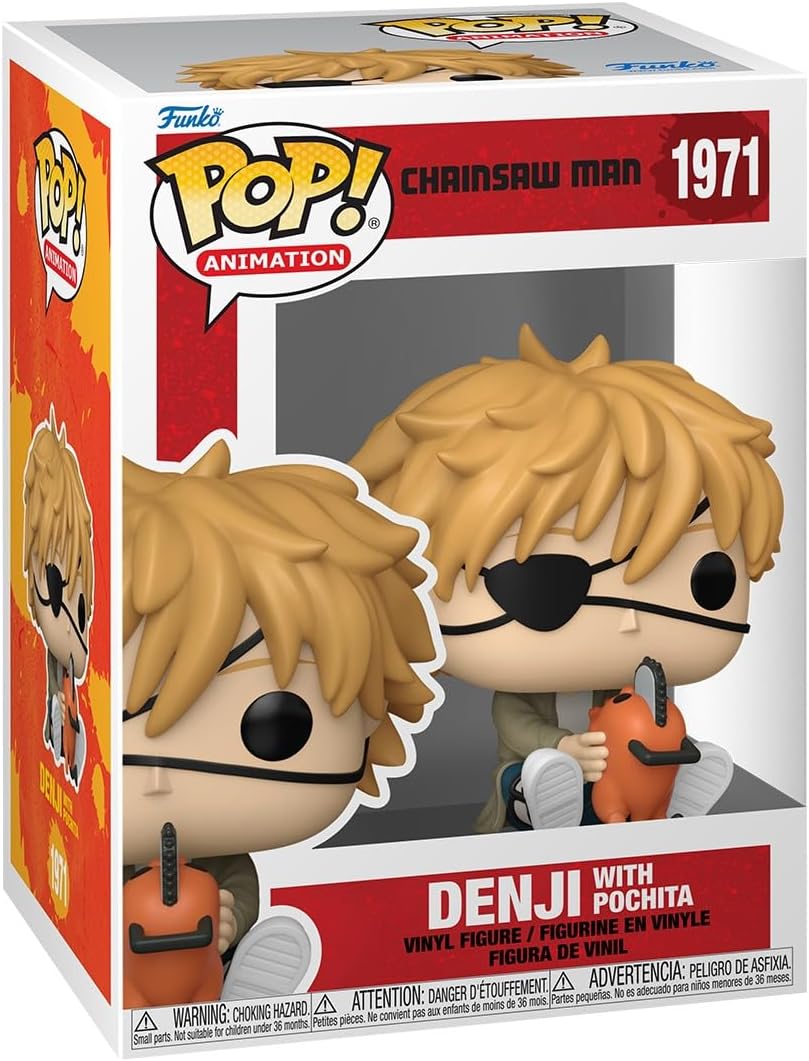 Funko Pop! Animation: Chainsaw Man - Denji e Pochita - Figura de vinil colecionável - Ideia para presente - Produtos oficiais - Brinquedos para crianças e adultos - Fãs de anime - Figura modelo para colecionadores e exposição