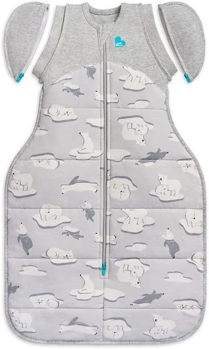 Love To Dream™ Saco de Transição Swaddle UP™ | Extra quente, ajuste perfeito com abas removíveis | 3,5 Tog Ideal para inverno e outono (14–16 °C) | Algodão lavável à máquina e zíper duplo
