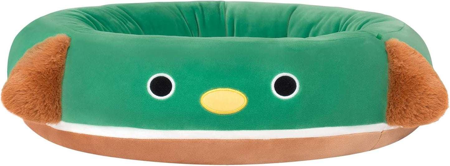 Squishmallows Cama para animais de estimação Original 20 polegadas Avery the Duck - Cama de pelúcia oficial ultramacia de tamanho pequeno