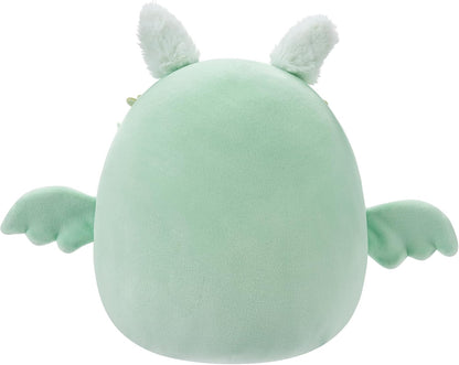 Squishmallows Original 7,5 polegadas - Tove the Mint Green Mothman com coroa de flores e barriga difusa