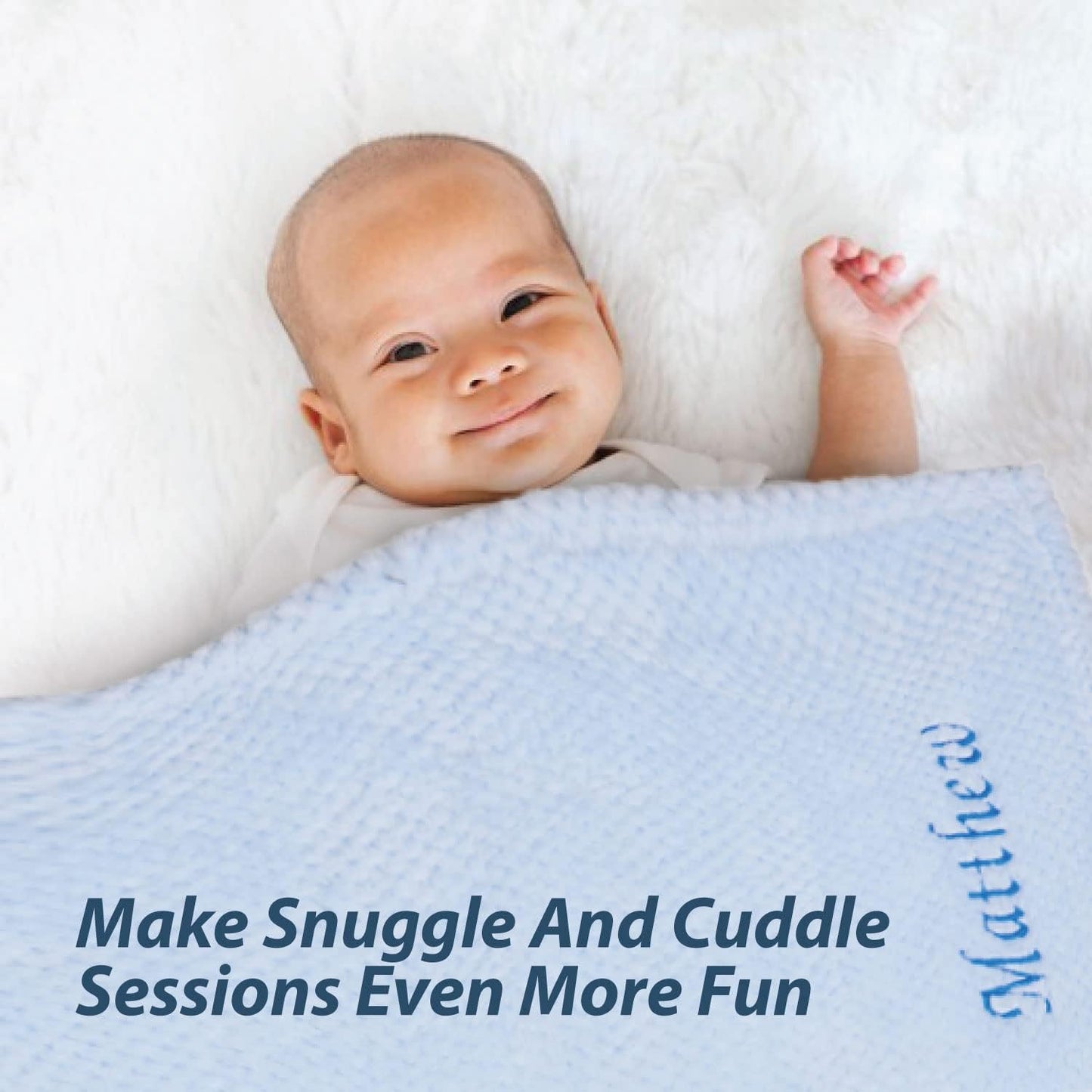 Cobertor de bebê personalizado para recém-nascido – Cobertor macio e fofinho para recém-nascidos – Cobertores personalizados para bebês - 75 cm x 100 cm