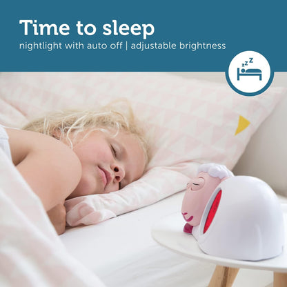 ZAZU Relógio Sam the Lamb - Relógio para treinamento de sono e luz noturna para crianças | Despertador iluminado | Ajuda a ensinar seu filho quando acordar com indicadores visuais | Brilho Ajustável | Desligamento automático